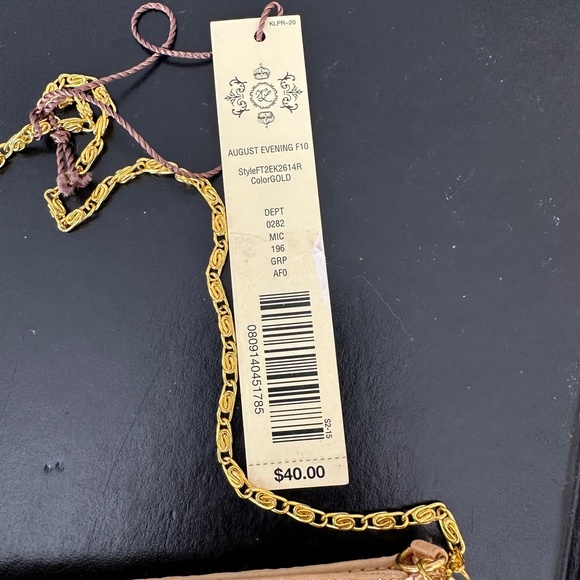 NWT Kate Landry August Evening Rose Gold Bow Evening Bag - Picture 3 of 7